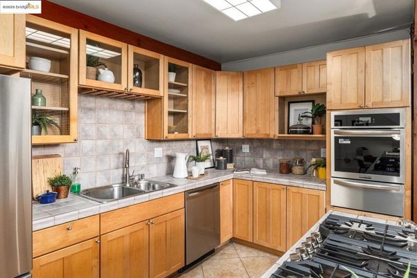 Interior, Kitchen, Stainless Steel Appliances, Tile Countertops