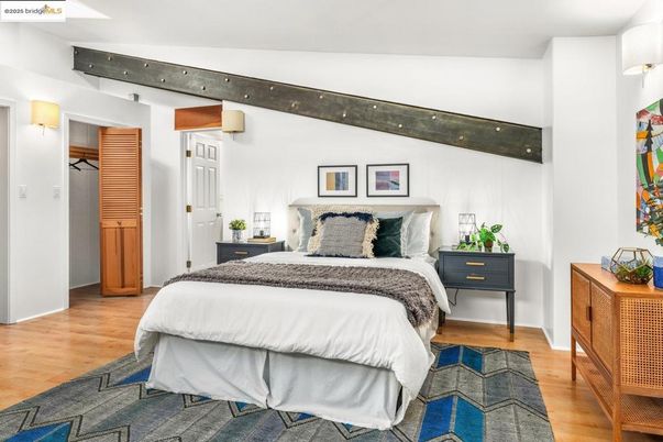 Bedroom, Interior, Wooden Beams, Wood Texture Flooring