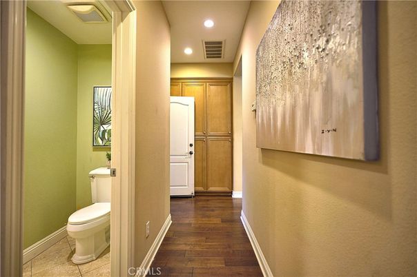 Bathroom, Interior, Recessed Lighting, Wood Texture Flooring