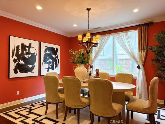 Chandelier, Dining room, Interior, Recessed Lighting