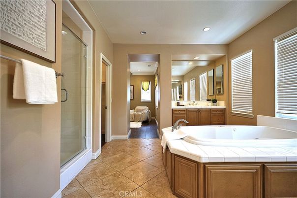 Bathroom, Glass Shower, Interior, Recessed Lighting, Tile Countertops