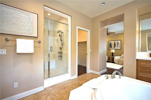 Bathroom, Bedroom, Glass Shower, Interior, Recessed Lighting