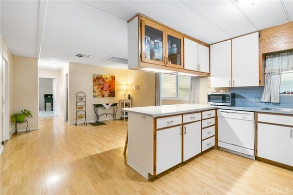 Interior, Kitchen, Wood Texture Flooring