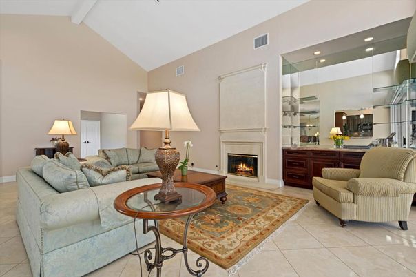 Fireplace, Interior, Living room, Recessed Lighting