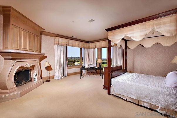 Bedroom, Fireplace, Home Office, Interior, Recessed Lighting