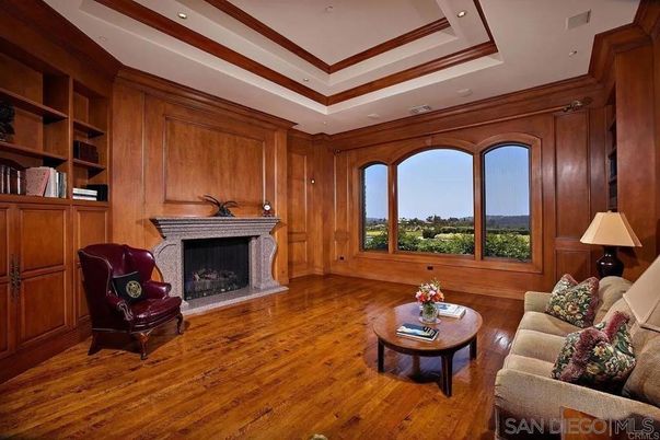 Fireplace, Interior, Living room, Recessed Lighting, Wood Texture Flooring, Wooden Walls