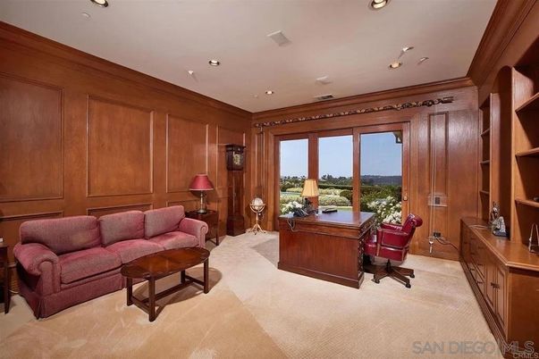 Home Office, Interior, Recessed Lighting, Wooden Walls
