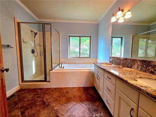 Bathroom, Dual Sink Vanities, Glass Shower, Interior