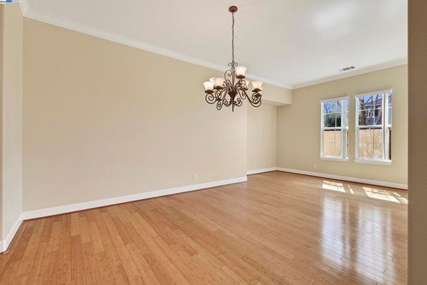 Chandelier, Empty room, Interior, Wood Texture Flooring