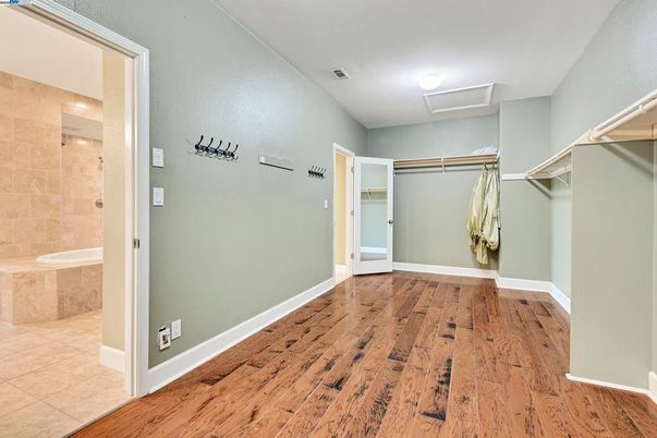 Bathroom, Interior, Walk-in Closets, Wood Texture Flooring