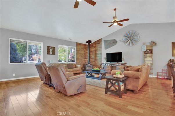 Interior, Living room, Stone Walls, Wood Texture Flooring
