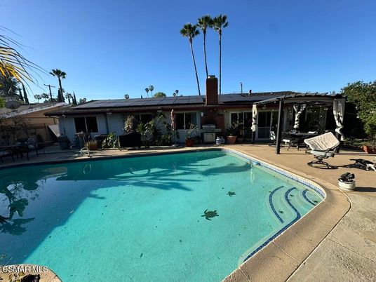 Exterior, Pool, Solar Panels