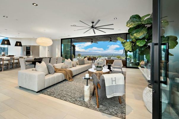 Dining room, Interior, Kitchen, Living room, Pendant Lights, Recessed Lighting, Wood Texture Flooring