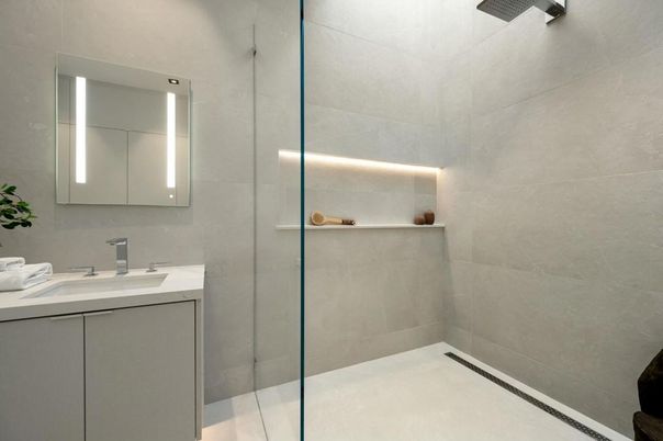Bathroom, Glass Shower, Interior