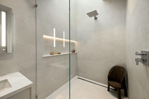Bathroom, Glass Shower, Interior