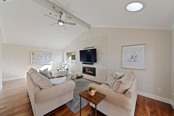 Fireplace, Interior, Living room, Stone Walls, Wood Texture Flooring