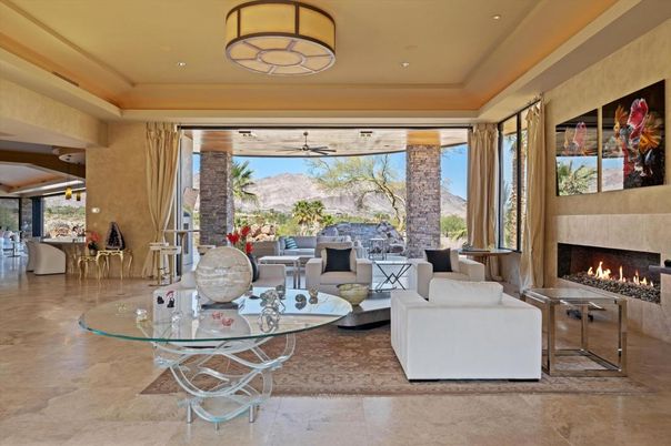Fireplace, Interior, Living room, Recessed Lighting