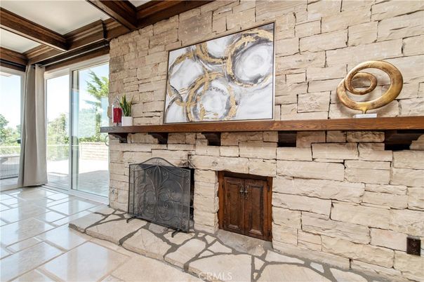 Fireplace, Interior, Stone Walls