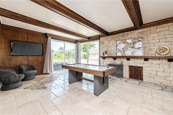 Fireplace, Game Room, Interior, Stone Walls