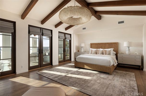 Bedroom, Interior, Wooden Beams, Wood Texture Flooring