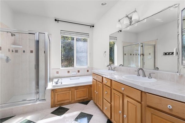 Bathroom, Dual Sink Vanities, Glass Shower, Interior, Tile Countertops