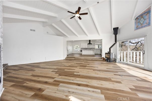 Empty room, Fireplace, Interior, Wood Texture Flooring