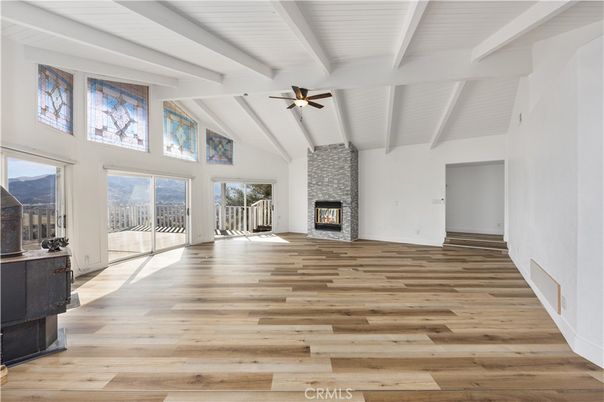 Empty room, Fireplace, Interior, Wood Texture Flooring