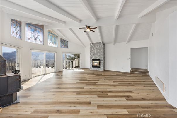Empty room, Fireplace, Interior, Wood Texture Flooring