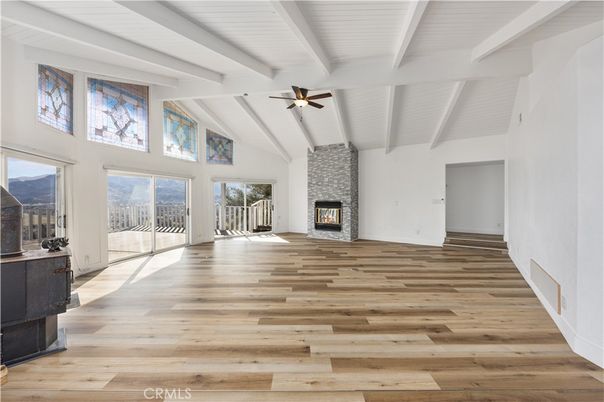 Empty room, Fireplace, Interior, Wood Texture Flooring