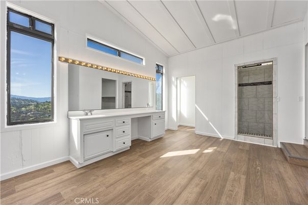 Bathroom, Empty room, Interior, Wood Texture Flooring