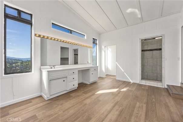 Bathroom, Empty room, Interior, Wood Texture Flooring