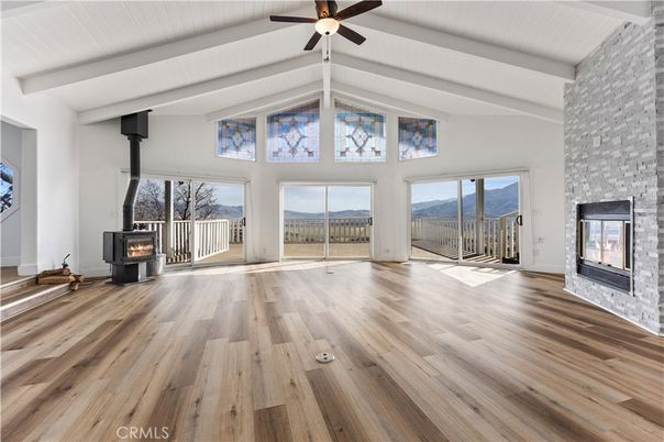 Empty room, Fireplace, Interior, Wood Texture Flooring