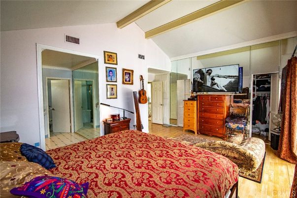 Bedroom, Interior, Wooden Beams, Wood Texture Flooring