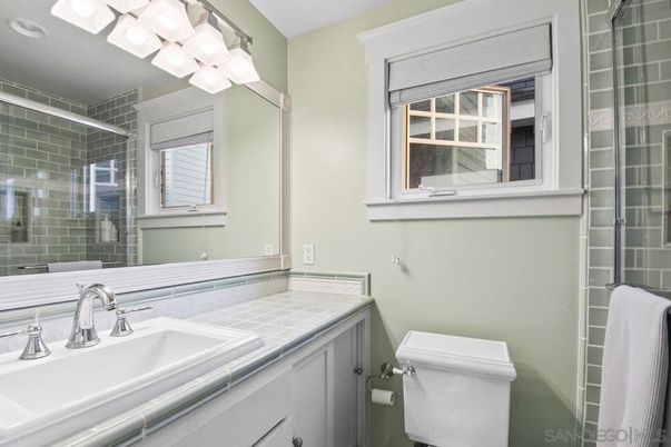 Bathroom, Glass Shower, Interior, Tile Countertops