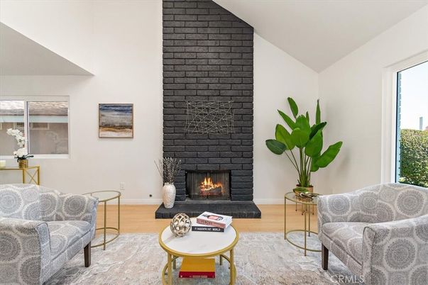 Fireplace, Interior, Living room, Stone Walls, Wood Texture Flooring