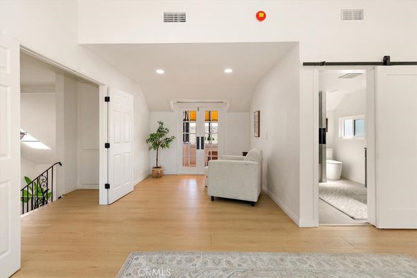 Bathroom, Interior, Recessed Lighting, Wood Texture Flooring