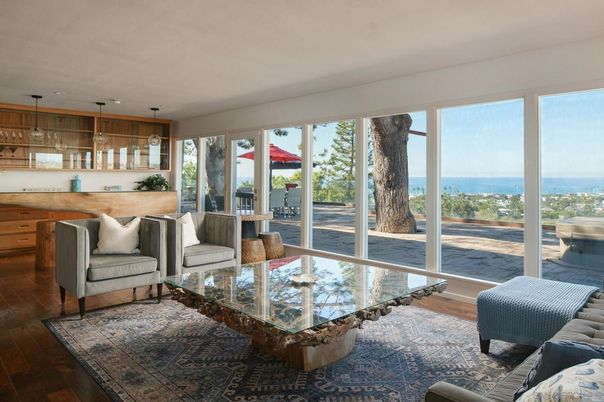 Interior, Living room, Pendant Lights, Water, Wood Texture Flooring