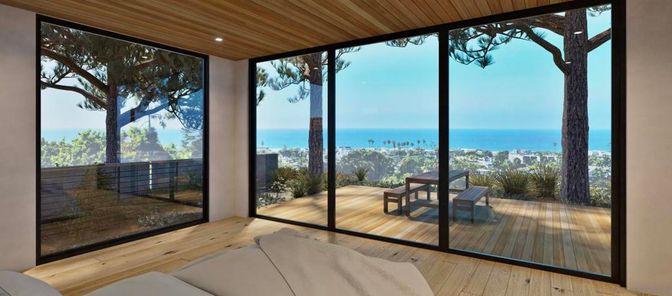 Interior, Recessed Lighting, Water, Wooden Ceilings, Wood Texture Flooring