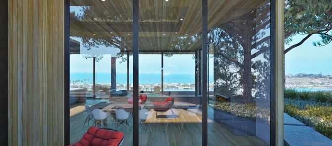 Interior, Recessed Lighting, Water, Wooden Ceilings, Wood Texture Flooring