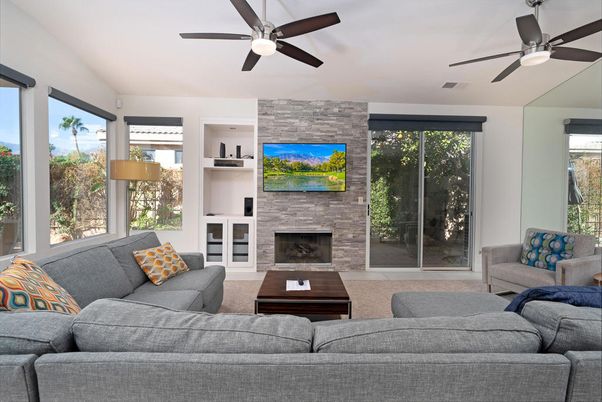 Fireplace, Interior, Living room, Stone Walls