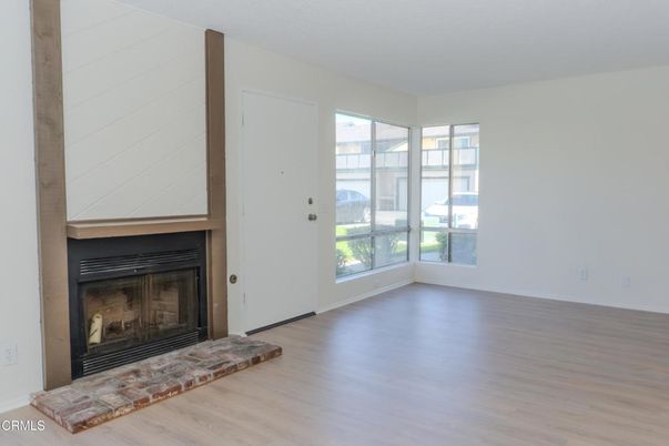 Empty room, Fireplace, Interior, Wood Texture Flooring