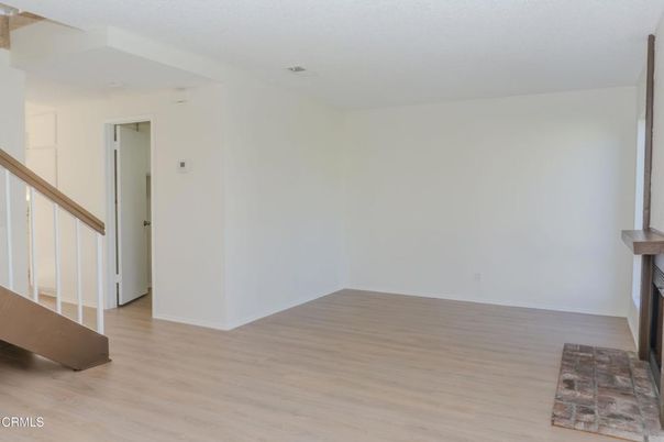 Empty room, Fireplace, Interior, Wood Texture Flooring