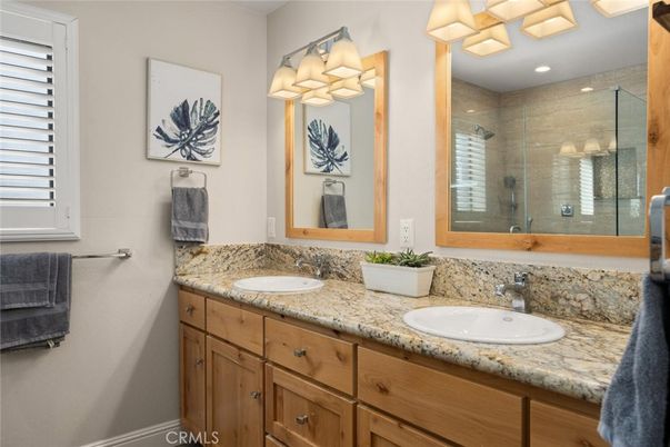 Bathroom, Dual Sink Vanities, Glass Shower, Interior