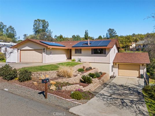 Attached, Exterior, Facade, Solar Panels, Ranch