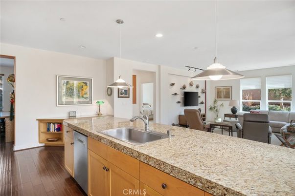 Dining room, Interior, Kitchen, Living room, Pendant Lights, Recessed Lighting, Wood Texture Flooring