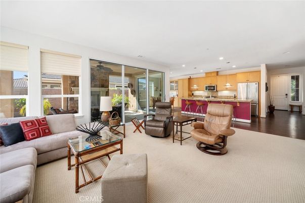 Interior, Kitchen, Living room, Pendant Lights, Recessed Lighting, Stainless Steel Appliances, Wood Texture Flooring