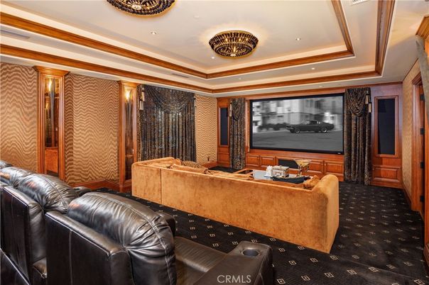 Home Theatre Room, Interior, Projection Screen, Recessed Lighting, Theatre Room