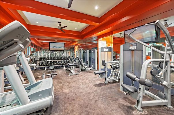 Fitness Equipment, Gym, Interior, Recessed Lighting