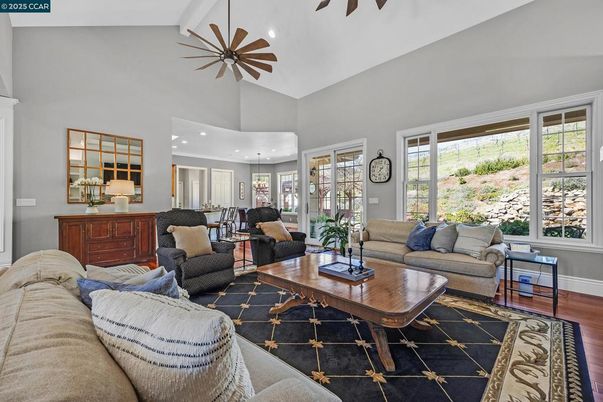 Interior, Living room, Pendant Lights, Recessed Lighting, Wood Texture Flooring