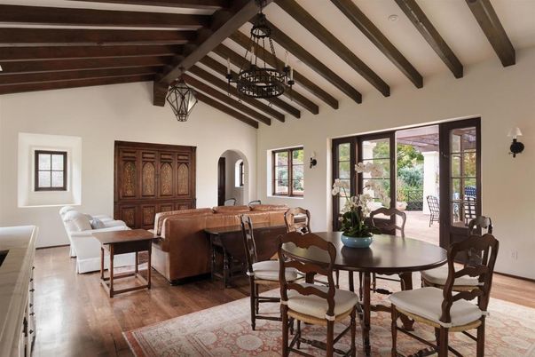 Dining room, Interior, Living room, Wooden Beams, Wood Texture Flooring